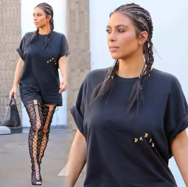 Photos: Kim Kardashian Looks Beautiful In Her New Hairdo